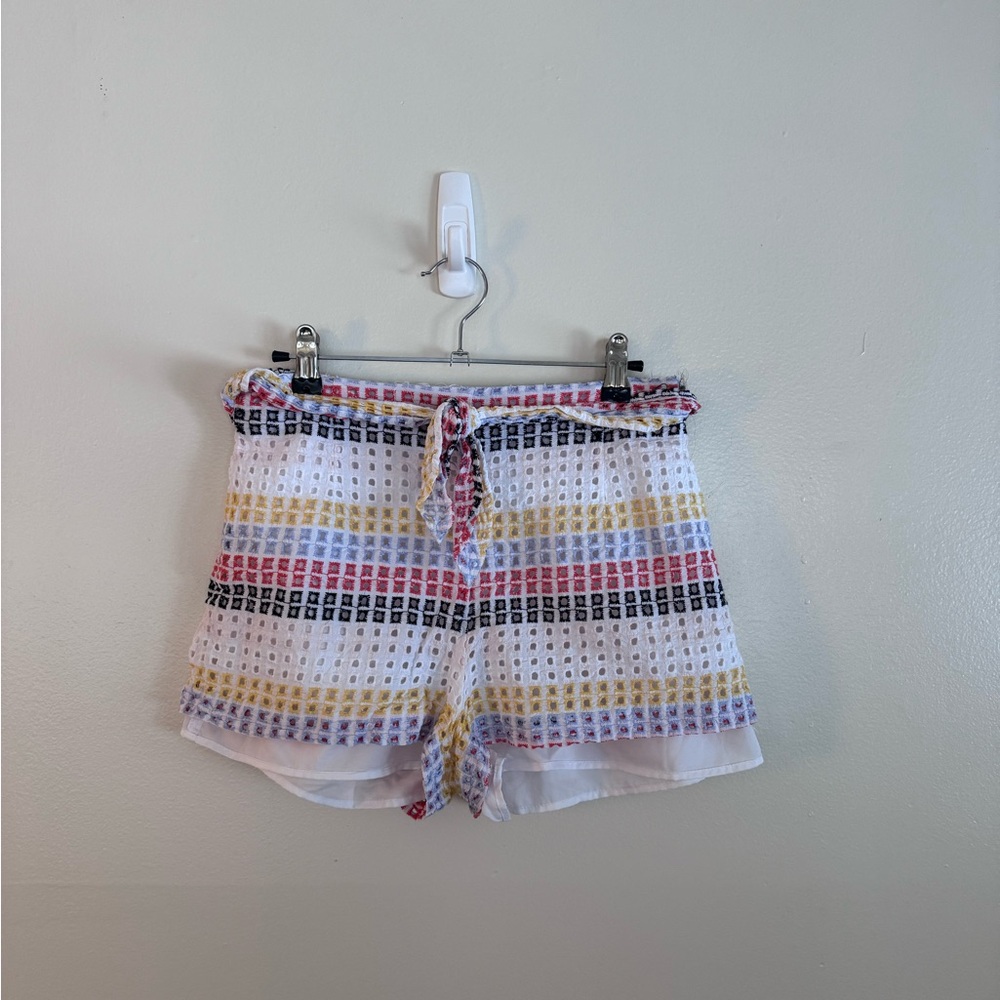 Amanda Uprichard 100% Colorful Cotton Shorts Size M